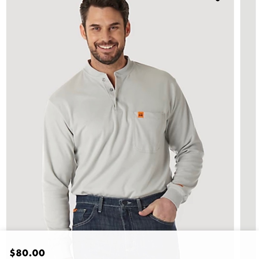 WRANGLER® RIGGS WORKWEAR® FR FLAME RESISTANT LONG SLEEVE HENLEY